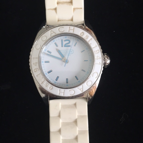 Coach Jewelry Coach Womens Watch White Boyfriend Band Poshmark